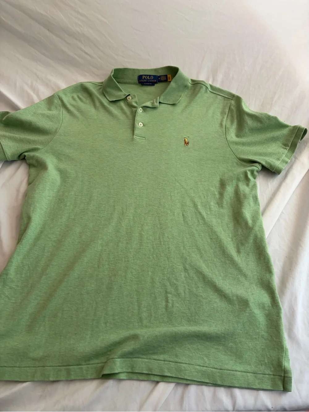 Ralph Lauren Boys Light Green Polo with Embroidered Pony
